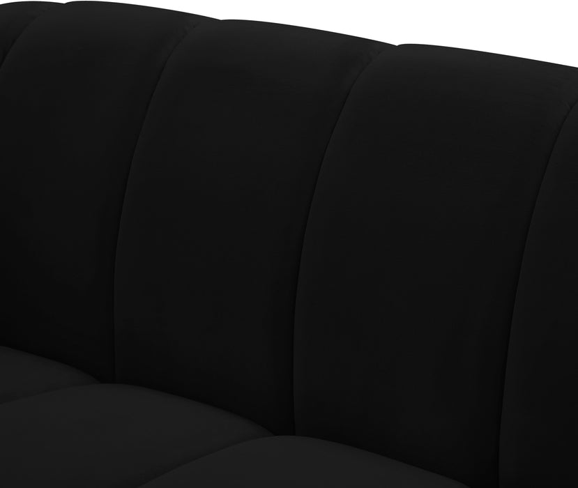 Elijah Black Velvet Sofa - Bargain Furniture (Detroit, MI)