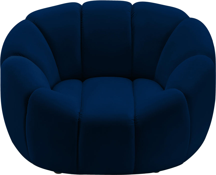 Elijah Navy Velvet Chair