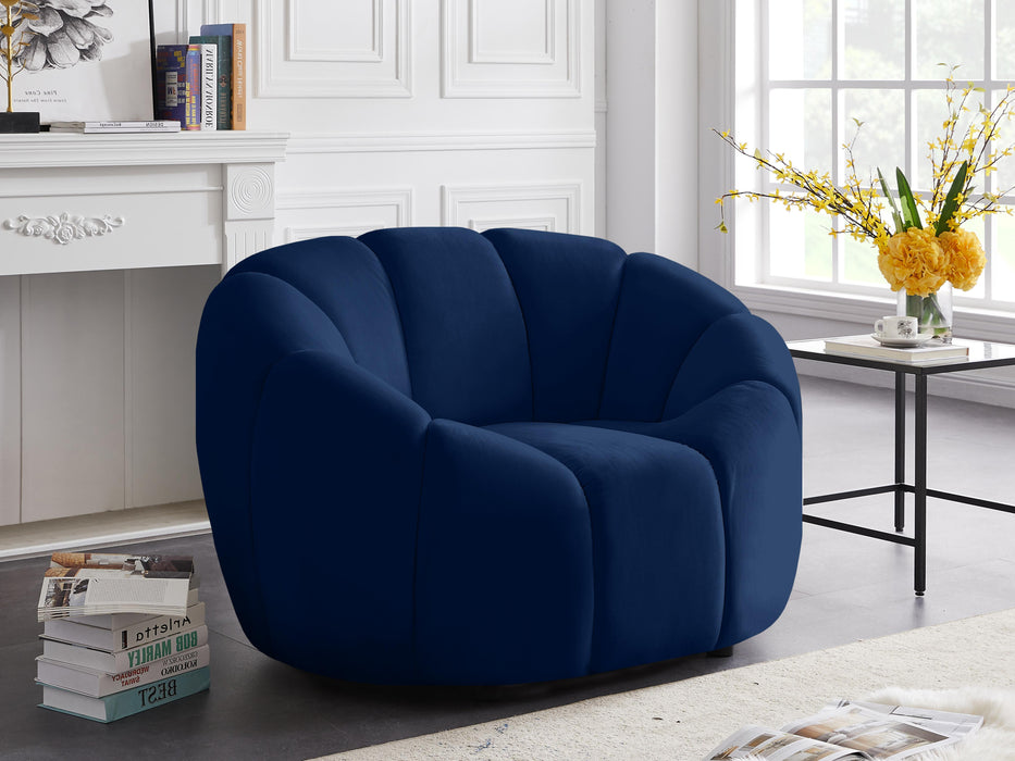 Elijah Navy Velvet Chair