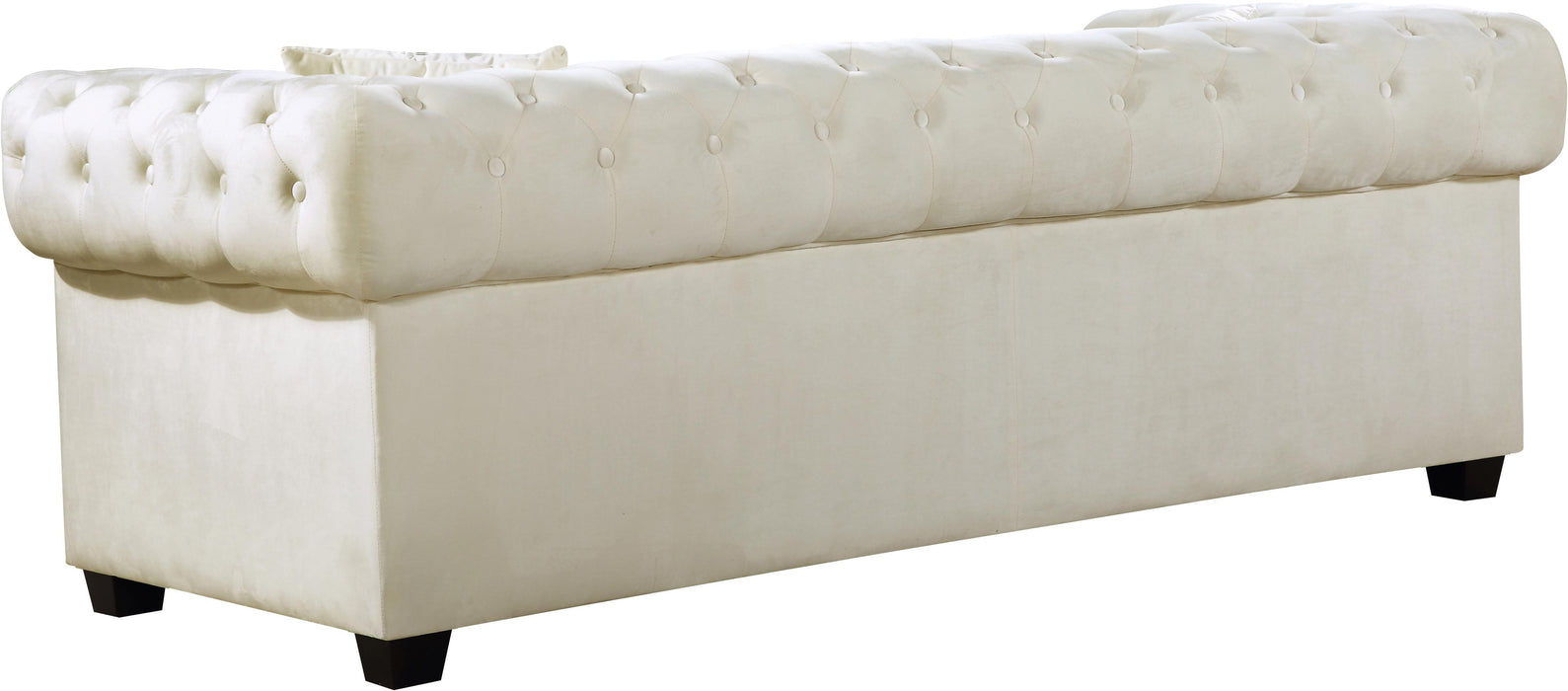 Bowery Cream Velvet Sofa - Bargain Furniture (Detroit, MI)
