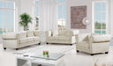 Bowery Cream Velvet Sofa - Bargain Furniture (Detroit, MI)