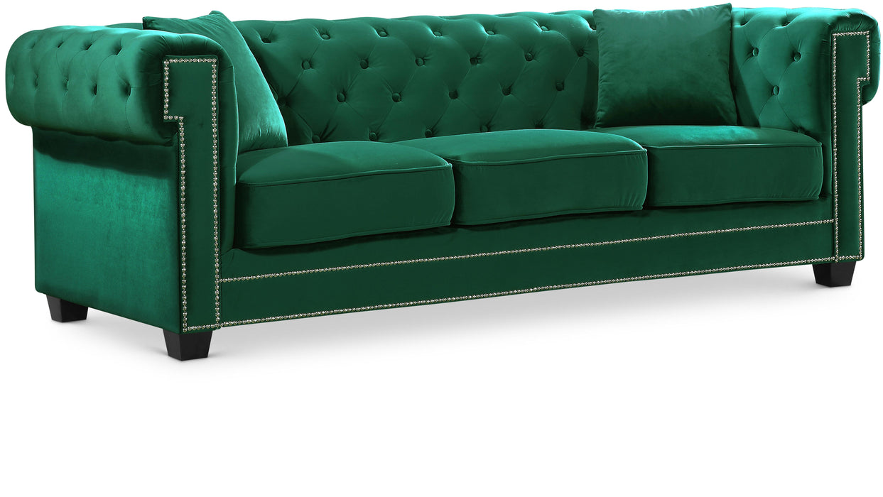 Bowery Green Velvet Sofa image