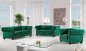 Bowery Green Velvet Loveseat - Bargain Furniture (Detroit, MI)