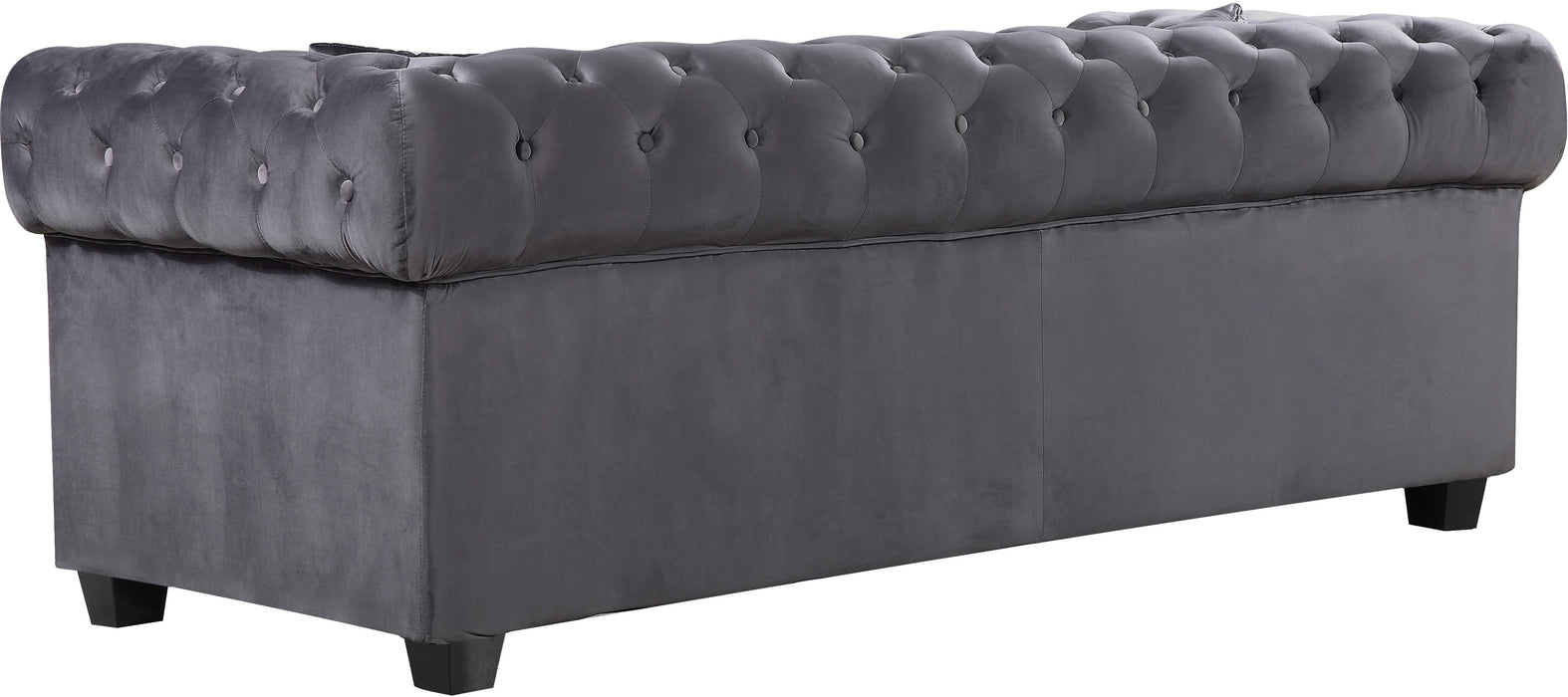 Bowery Grey Velvet Sofa - Bargain Furniture (Detroit, MI)