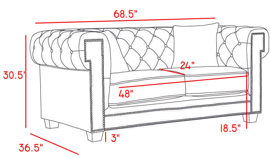 Bowery Green Velvet Loveseat - Bargain Furniture (Detroit, MI)