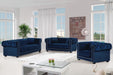 Bowery Navy Velvet Sofa - Bargain Furniture (Detroit, MI)