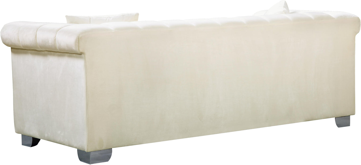Kayla Cream Velvet Sofa - Bargain Furniture (Detroit, MI)