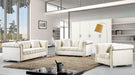 Kayla Cream Velvet Sofa - Bargain Furniture (Detroit, MI)