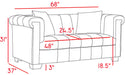Kayla Grey Velvet Loveseat - Bargain Furniture (Detroit, MI)