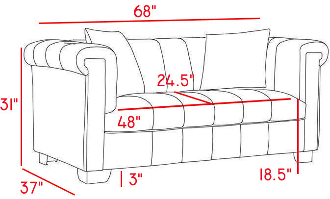 Kayla Grey Velvet Loveseat - Bargain Furniture (Detroit, MI)