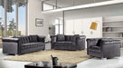 Kayla Grey Velvet Loveseat - Bargain Furniture (Detroit, MI)