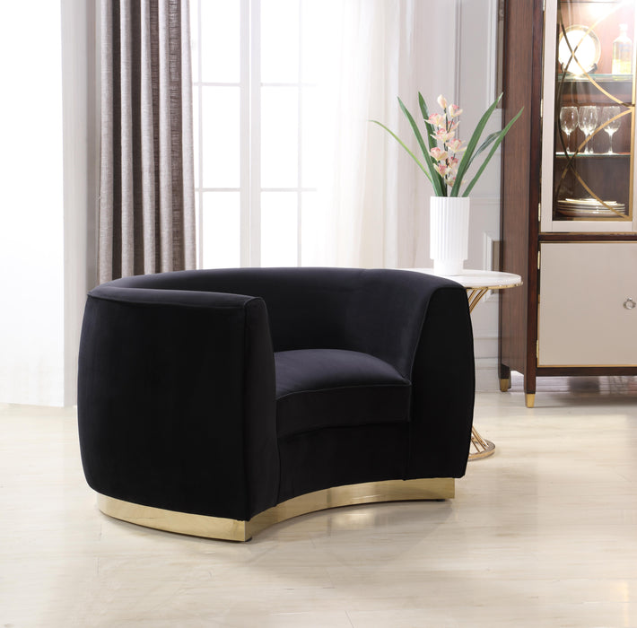 Julian Black Velvet Chair