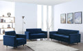 Lola Navy Velvet Loveseat - Bargain Furniture (Detroit, MI)