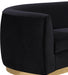 Julian Black Velvet Loveseat - Bargain Furniture (Detroit, MI)