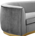 Julian Grey Velvet Sofa - Bargain Furniture (Detroit, MI)
