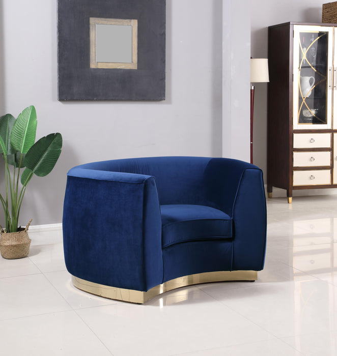 Julian Navy Velvet Chair