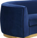 Julian Navy Velvet Loveseat - Bargain Furniture (Detroit, MI)