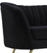 Margo Black Velvet Loveseat - Bargain Furniture (Detroit, MI)