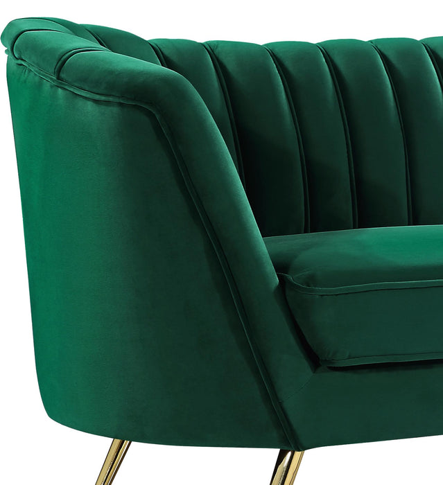 Margo Green Velvet Sofa - Bargain Furniture (Detroit, MI)