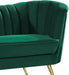 Margo Green Velvet Sofa - Bargain Furniture (Detroit, MI)