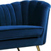 Margo Navy Velvet Loveseat - Bargain Furniture (Detroit, MI)