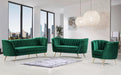 Margo Green Velvet Loveseat - Bargain Furniture (Detroit, MI)