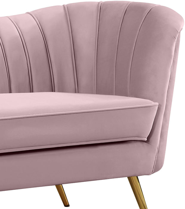 Margo Pink Velvet Loveseat - Bargain Furniture (Detroit, MI)