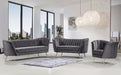 Margo Grey Velvet Sofa - Bargain Furniture (Detroit, MI)