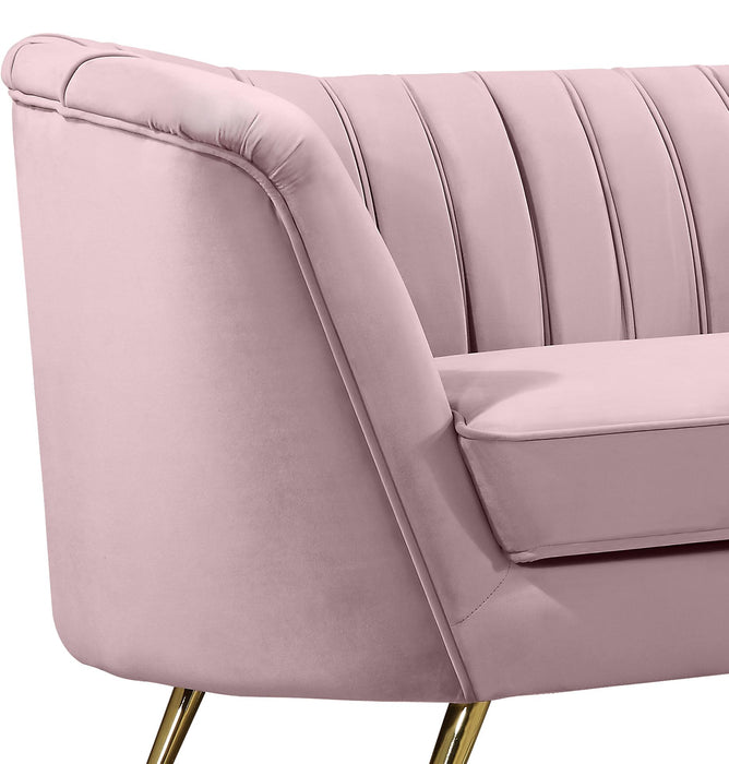 Margo Pink Velvet Sofa - Bargain Furniture (Detroit, MI)