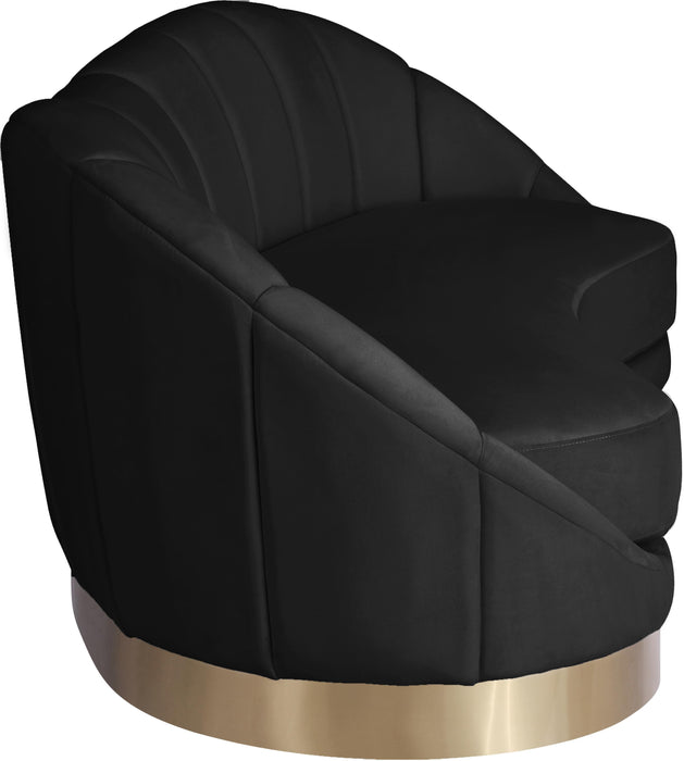 Shelly Black Velvet Sofa