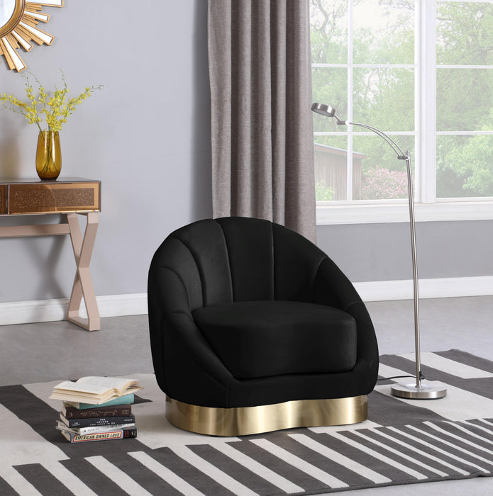 Shelly Black Velvet Chair