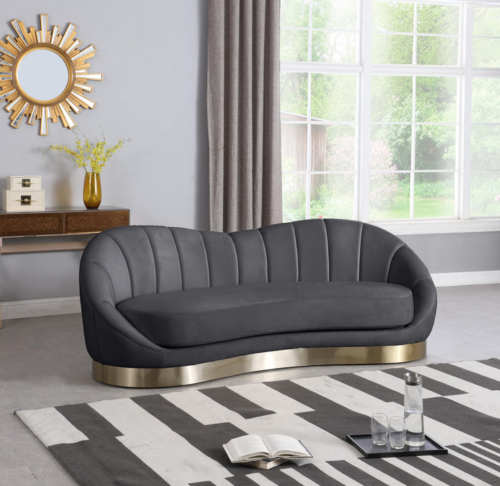 Shelly Grey Velvet Sofa