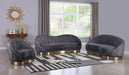 Shelly Grey Velvet Sofa - Bargain Furniture (Detroit, MI)