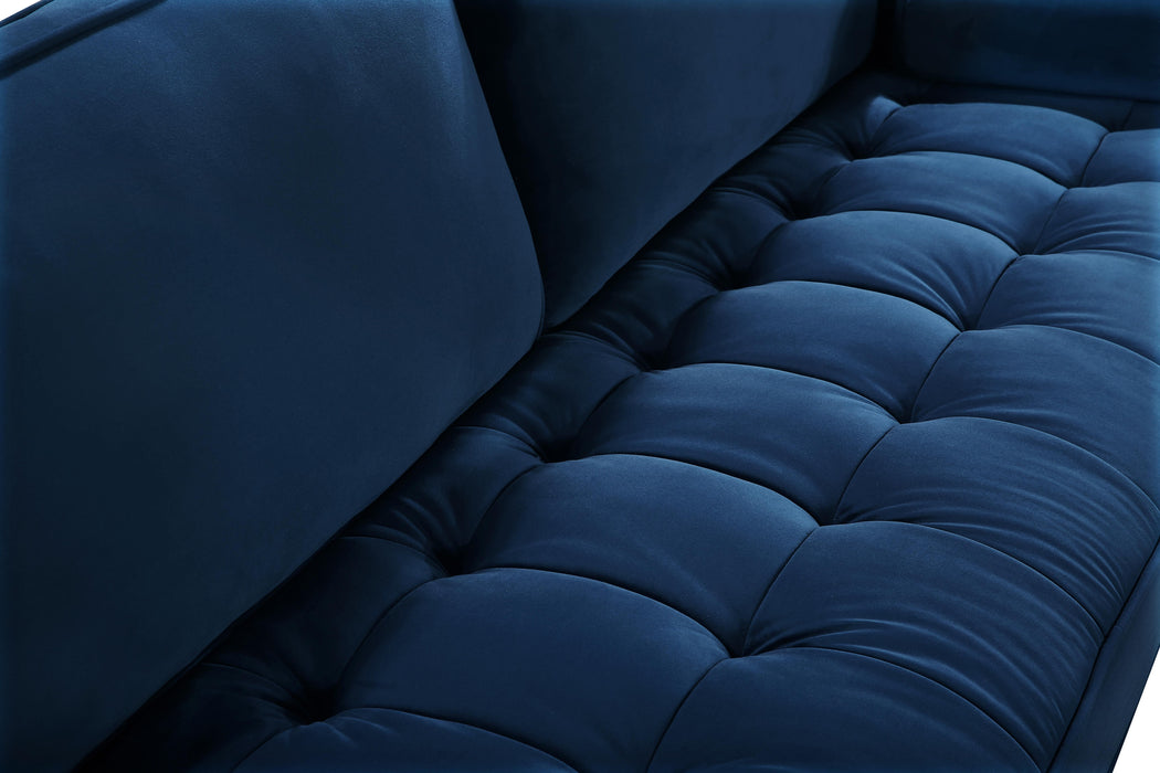 Emily Navy Velvet Sofa - Bargain Furniture (Detroit, MI)