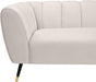 Beaumont Cream Velvet Sofa - Bargain Furniture (Detroit, MI)