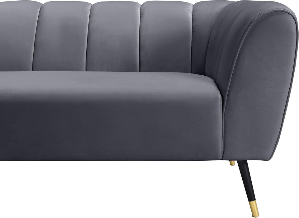 Beaumont Grey Velvet Sofa - Bargain Furniture (Detroit, MI)