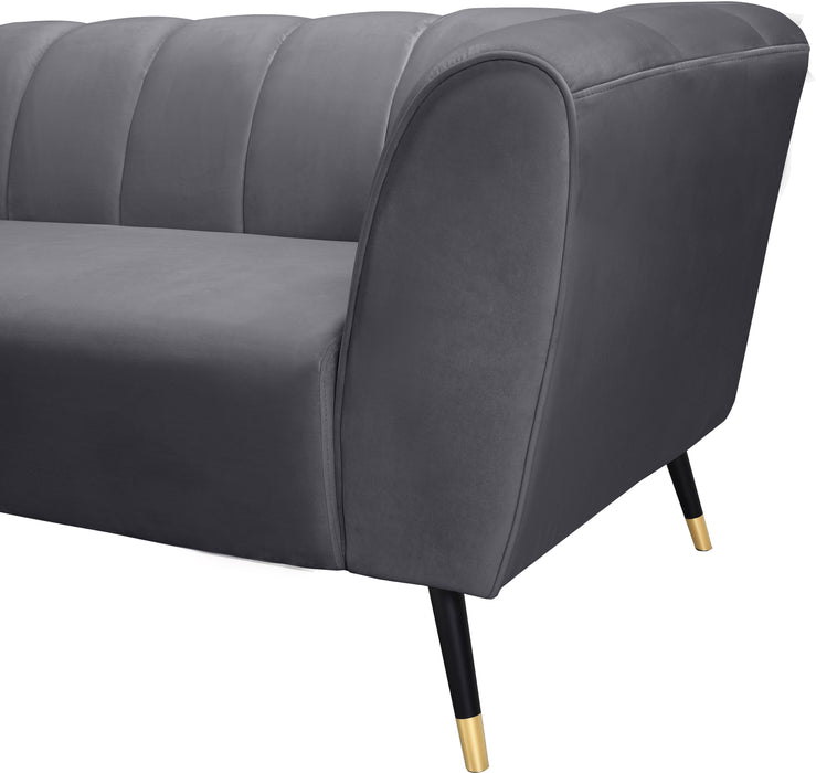 Beaumont Grey Velvet Sofa - Bargain Furniture (Detroit, MI)