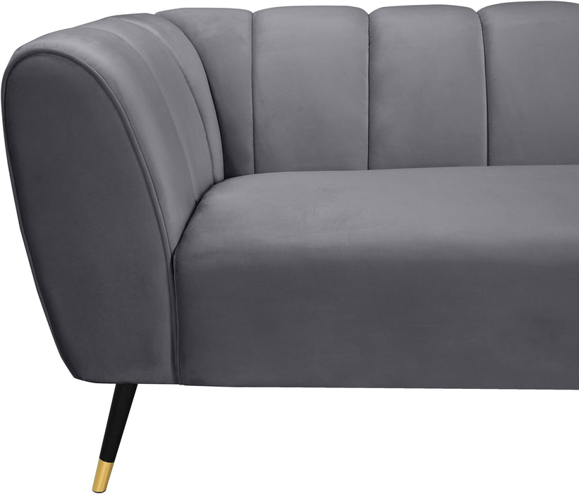 Beaumont Grey Velvet Sofa - Bargain Furniture (Detroit, MI)