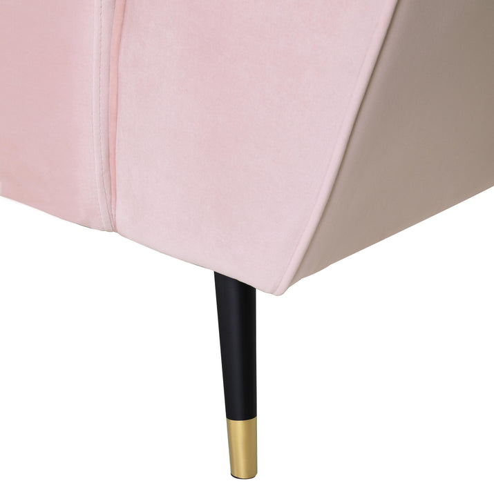 Beaumont Pink Velvet Loveseat - Bargain Furniture (Detroit, MI)