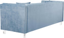 Mariel Sky Blue Velvet Sofa - Bargain Furniture (Detroit, MI)