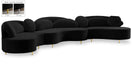 Vivacious Black Velvet 3pc. Sectional (3 Boxes) image