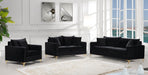 Naomi Black Velvet Chair - Bargain Furniture (Detroit, MI)