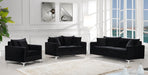 Naomi Black Velvet Sofa - Bargain Furniture (Detroit, MI)