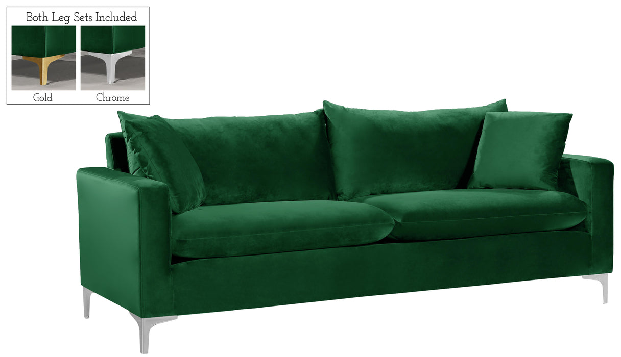 Naomi Green Velvet Sofa - Bargain Furniture (Detroit, MI)