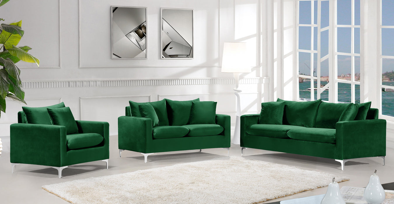 Naomi Green Velvet Sofa - Bargain Furniture (Detroit, MI)
