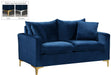 Naomi Navy Velvet Loveseat image