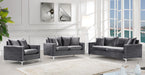 Naomi Grey Velvet Sofa - Bargain Furniture (Detroit, MI)