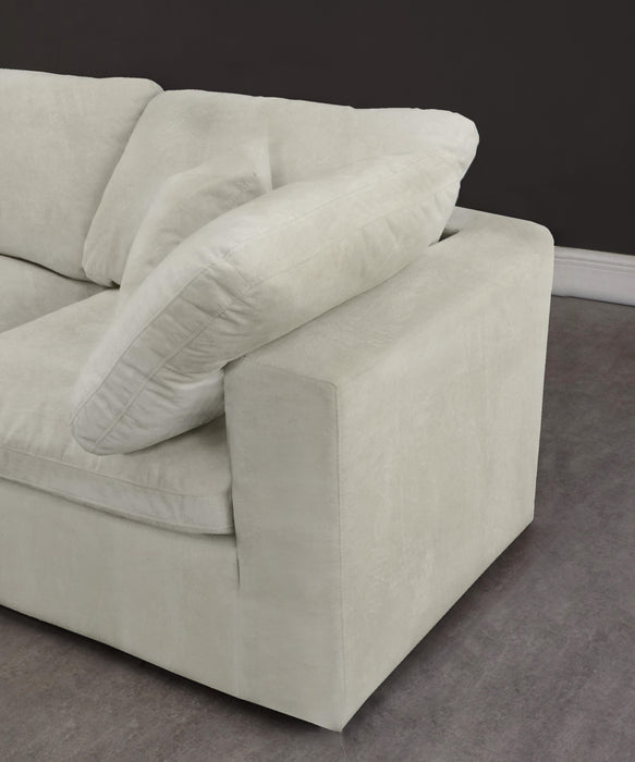 Cozy Cream Velvet Cloud Modular Sectional - Bargain Furniture (Detroit, MI)