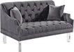 Roxy Grey Velvet Loveseat image