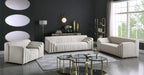 Naya Cream Velvet Loveseat - Bargain Furniture (Detroit, MI)